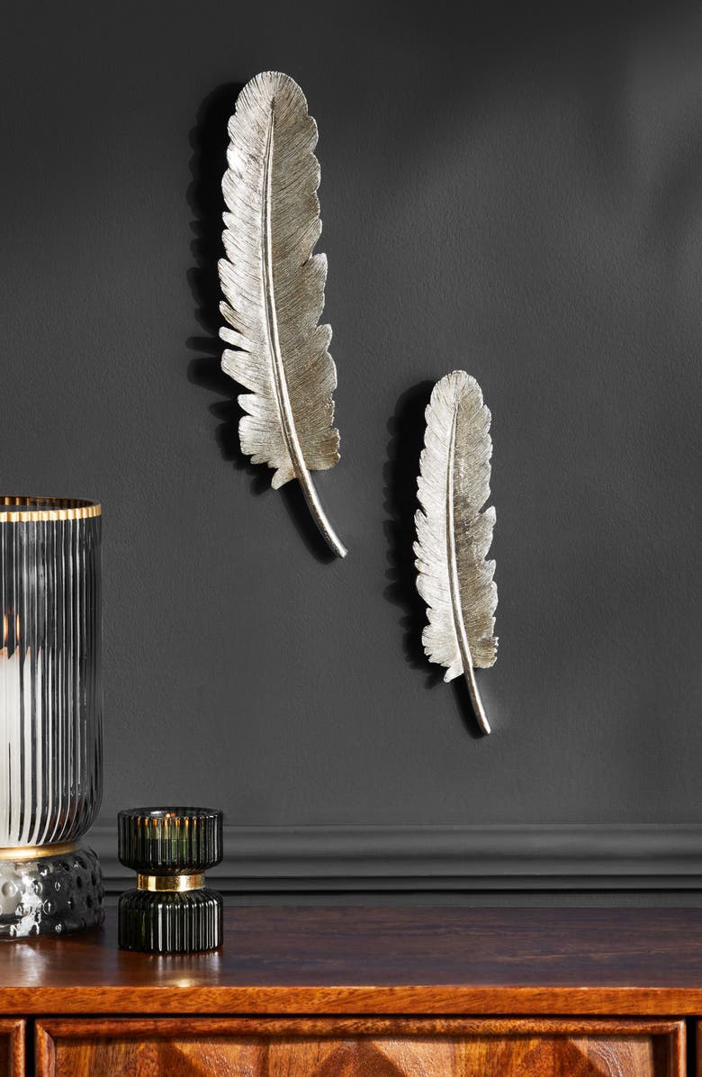 NEXT Set of 2 Feather Wall Art, Alternate, color,