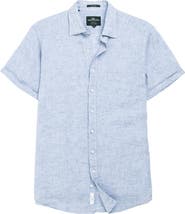 Rodd & Gunn Palm Beach Sports Fit Short Sleeve Linen Button-Up Shirt