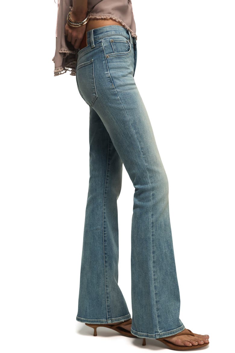 Stevie High Waist Flare Jeans, Alternate, color, HERE WE GO INDIGO WASH