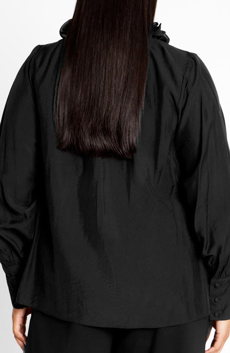 City Chic Antoinette Tie Neck Top, Alternate, color, 