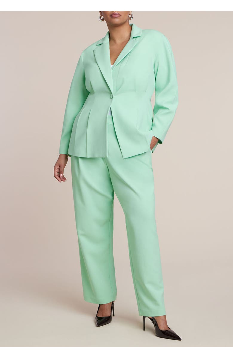 ELOQUII Straight Leg Trouser, Alternate, color, Green Ash