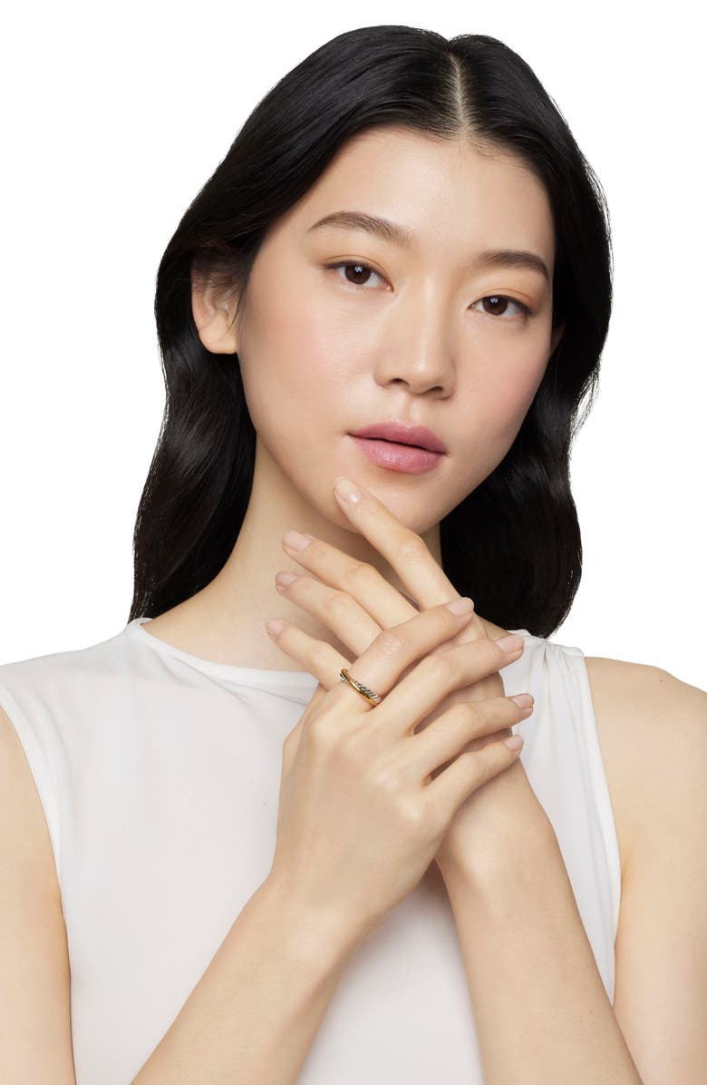 David Yurman Crossover Ring with 18K Yellow Gold, Alternate, color, Two Tone