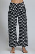 APNY Print Wide Leg Ankle Jeans