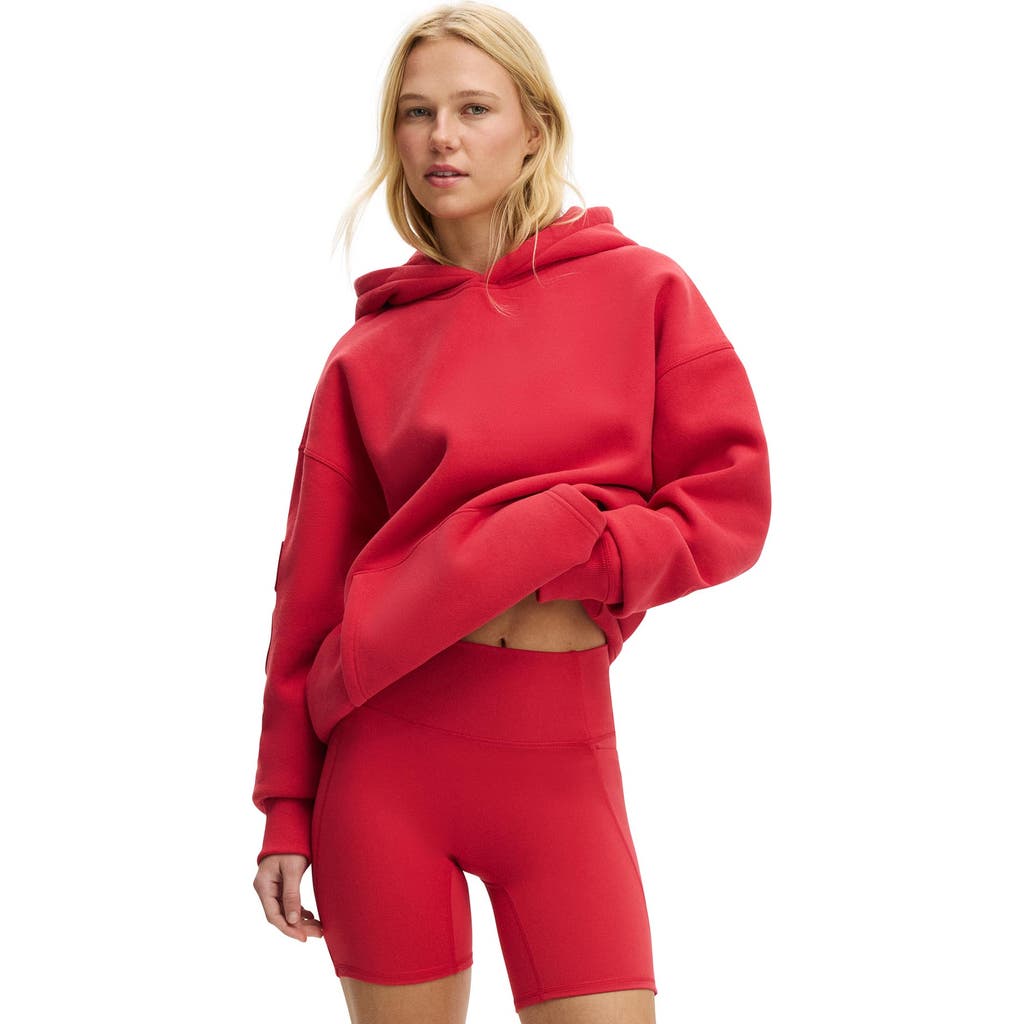 Cotton On Body Active Plush Premium Graphic Hoodie In Red