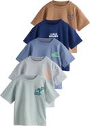 NEXT Kids' Assorted 5-Pack Cotton T-Shirts