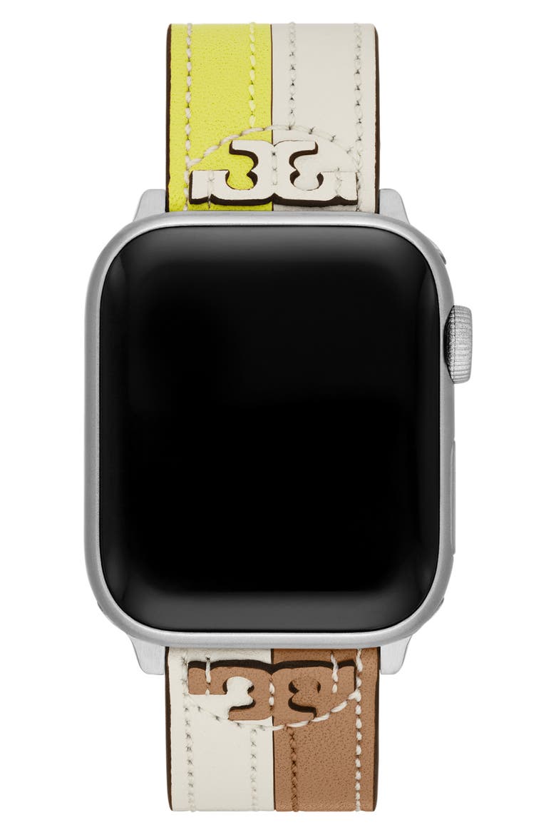 McGraw Patch Leather Band for Apple Watch®, 38mm/40mm, Main, color, MULTI