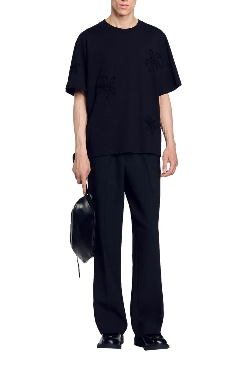 SANDRO Floral T-shirt, Alternate, color, 