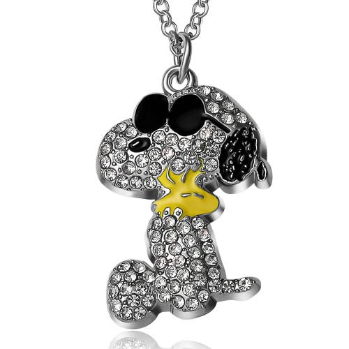Peanuts Joe Cool Sunglasses Necklace In Metallic