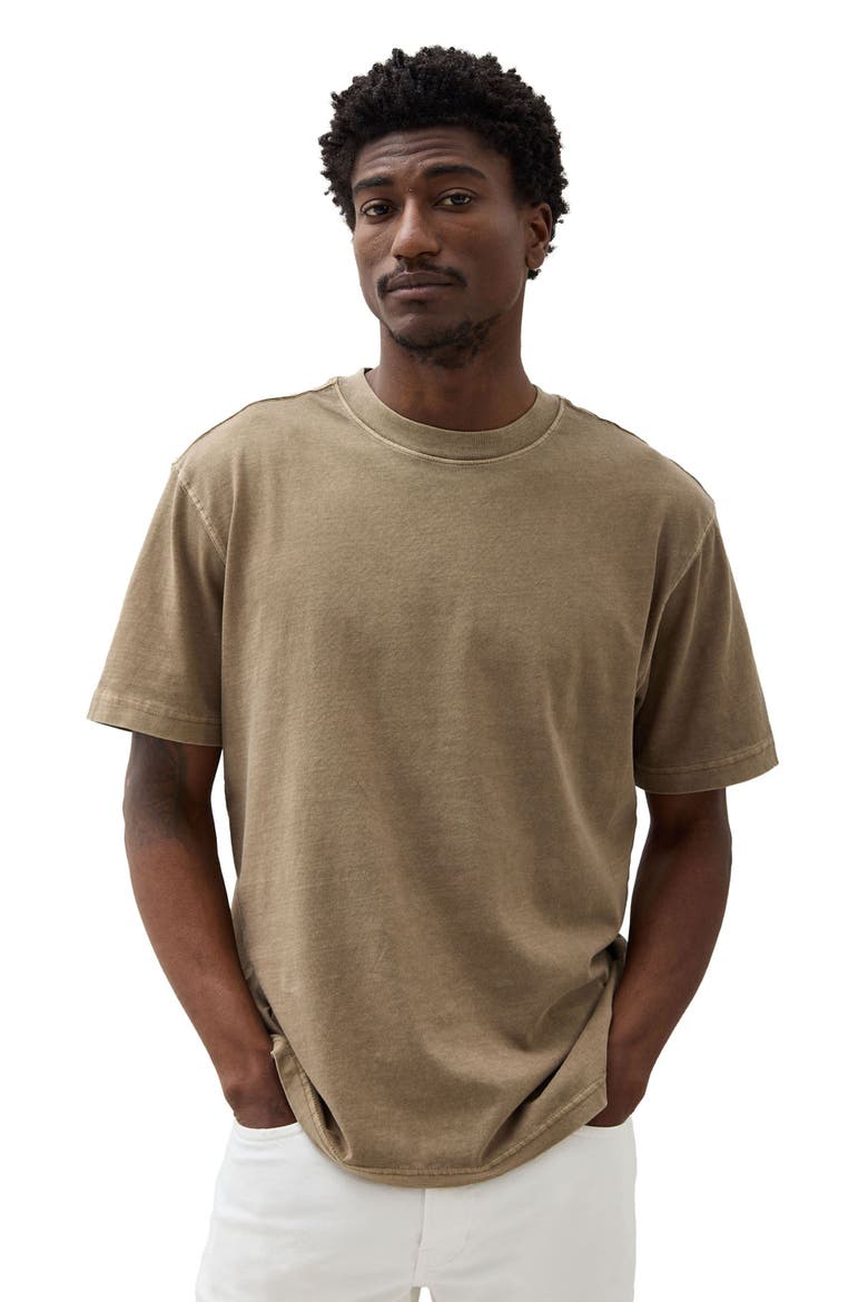 The Relaxed Short Sleeve Tee, Main, color, Warm Grey