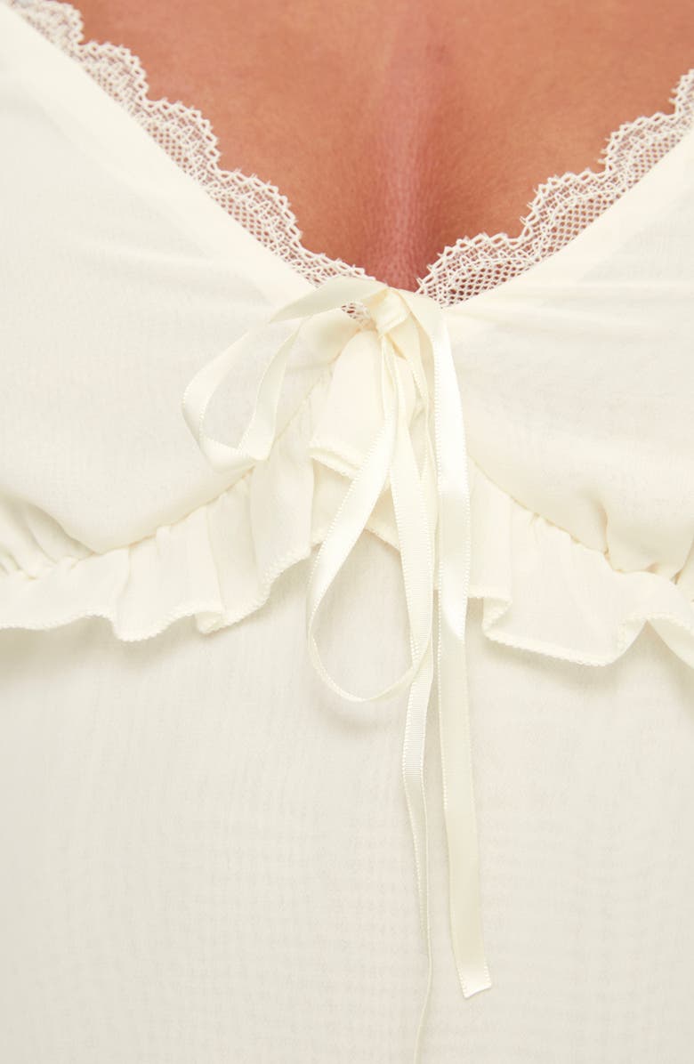 Princess Polly Taini Ruffle Chiffon Camisole, Alternate, color, Light Beige