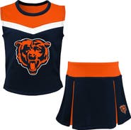 Outerstuff Girls Youth Navy Chicago Bears Spirit Two-Piece Cheerleader Set
