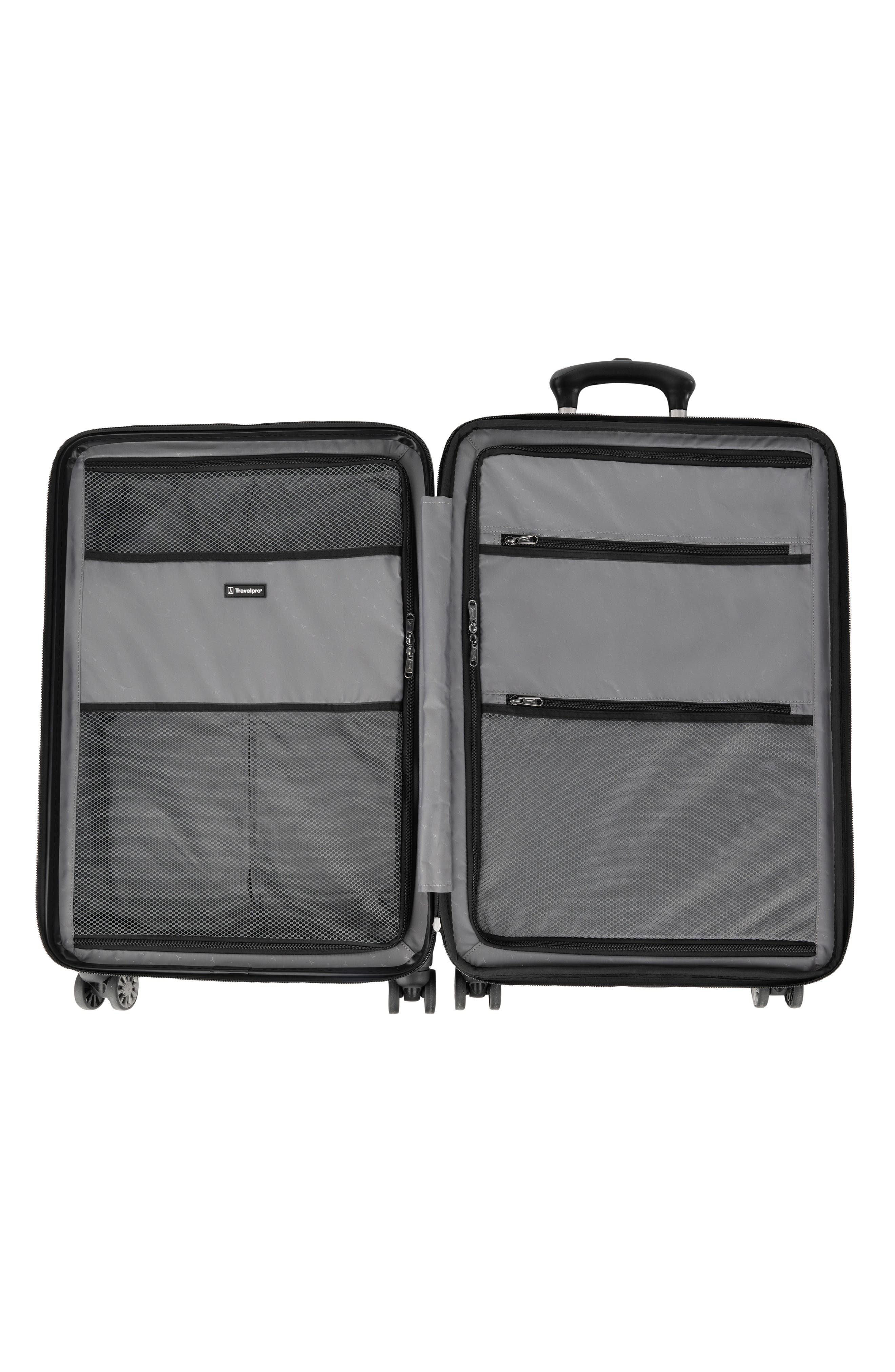 TRAVELPRO Rollmaster<sup>™</sup> Lite 2 24-Inch Expandable Medium Checked Hardside Spinner Luggage, Alternate, color, Black Matte