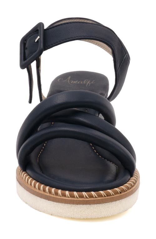 Amalfi By Rangoni Moscato Wedge Sandal In Blu Pavone Parmasoft