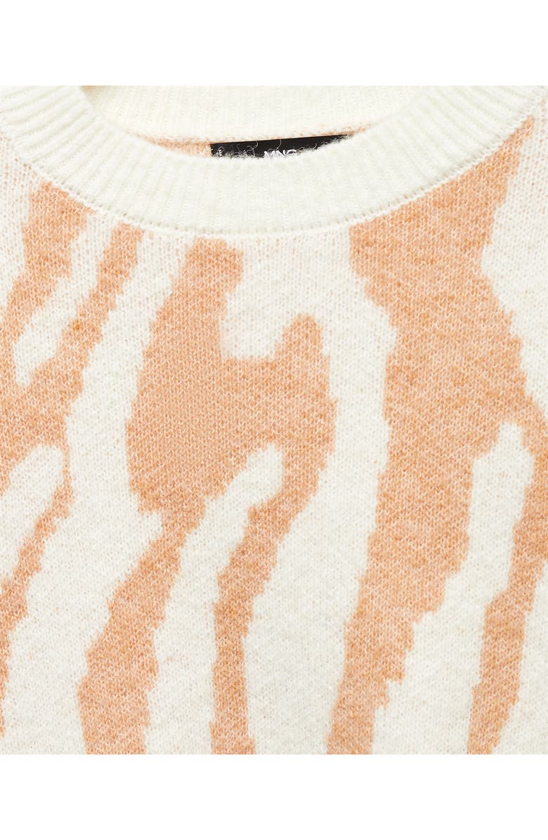 MANGO Animal Pattern Crewneck Sweater, Alternate, color, 