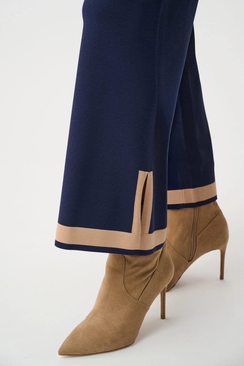 Sweater Knit Colour Block Culotte Pants, Alternate, color, Indigo/Camel
