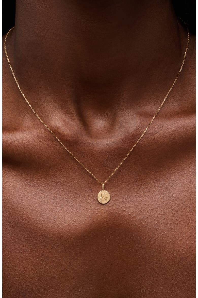 Solid Yellow Gold - NYC Charm Necklace, Alternate, color, Gold