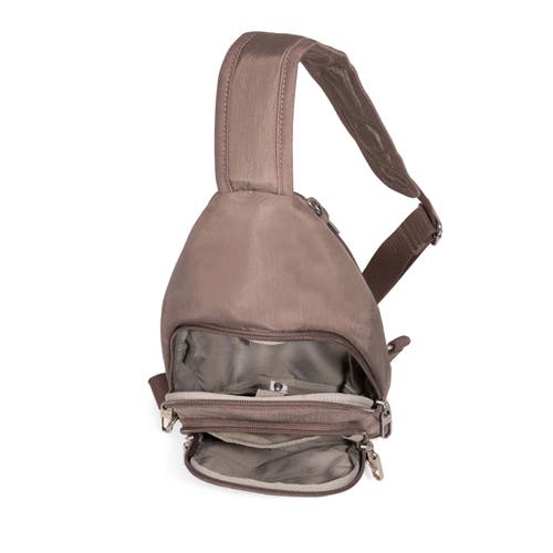 Baggallini Securtex Anti-theft Daytripper Sling Bag In Brown