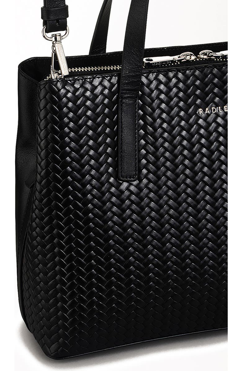 Radley Medium Duke's Place Woven Leather Satchel, Alternate, color, Black