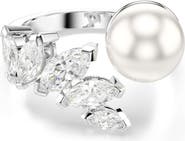 Swarovski Mesmera Crystal Pearl Cluster Ring