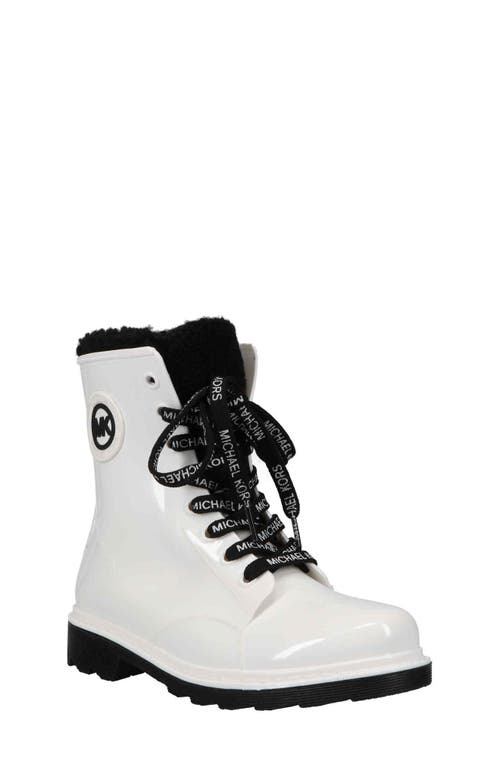 Michael Michael Kors Kids' Montiagne Faux Shearling Bootie In White