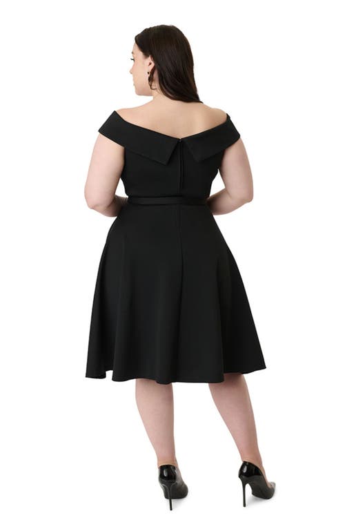 UNIQUE VINTAGE UNIQUE VINTAGE PLUS SIZE OFF THE SHOULDER SWING DRESS 