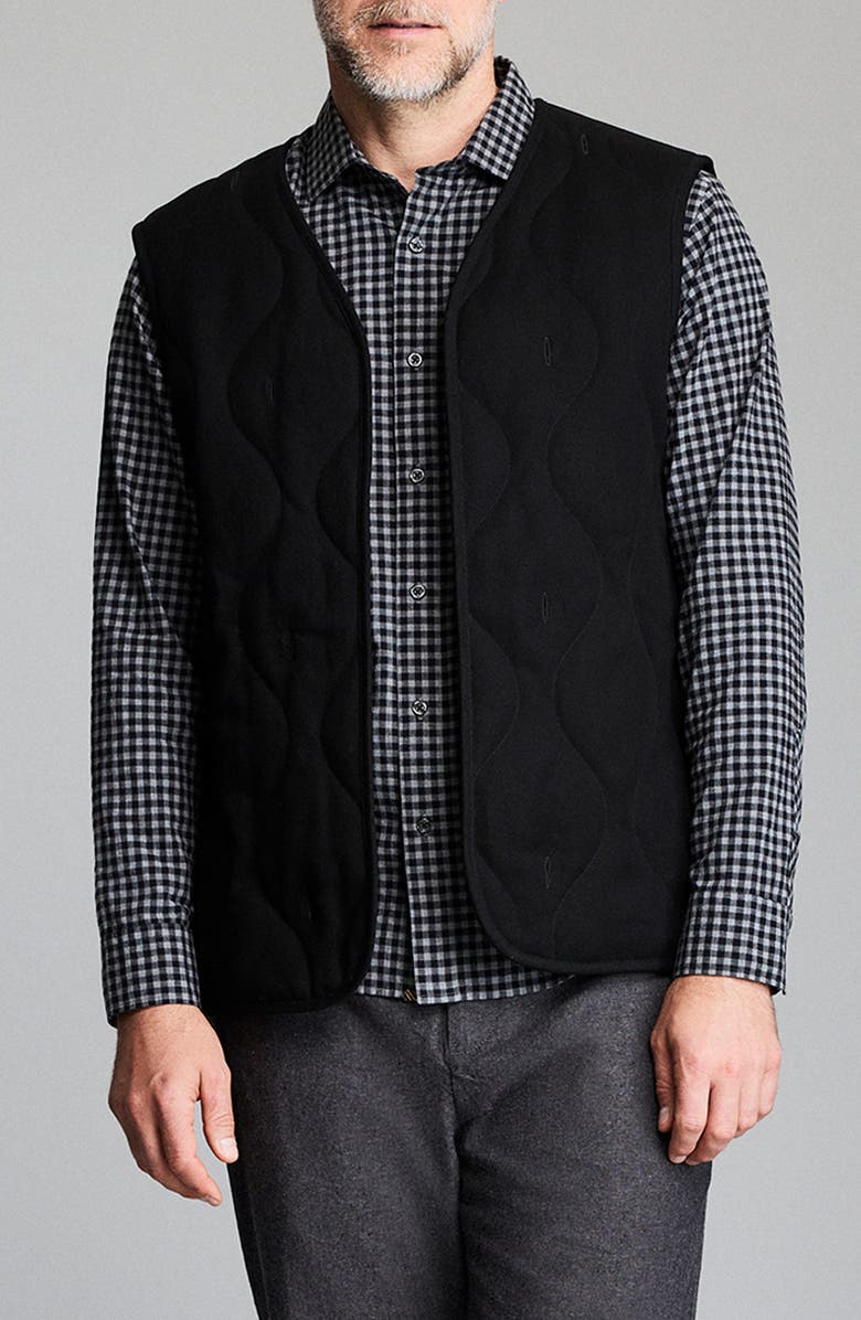 Billy Reid Bond Waxed Canvas Peacoat, Alternate, color, Black