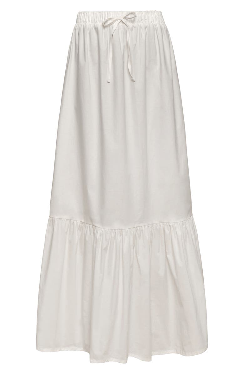 The Lulo Project Crustacean Stretch Cotton Maxi Skirt, Alternate, color, Crudo