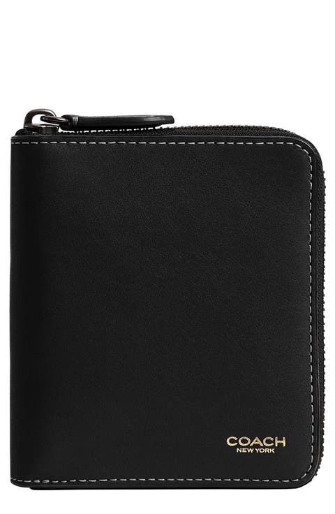 Zip Around Leather Wallet