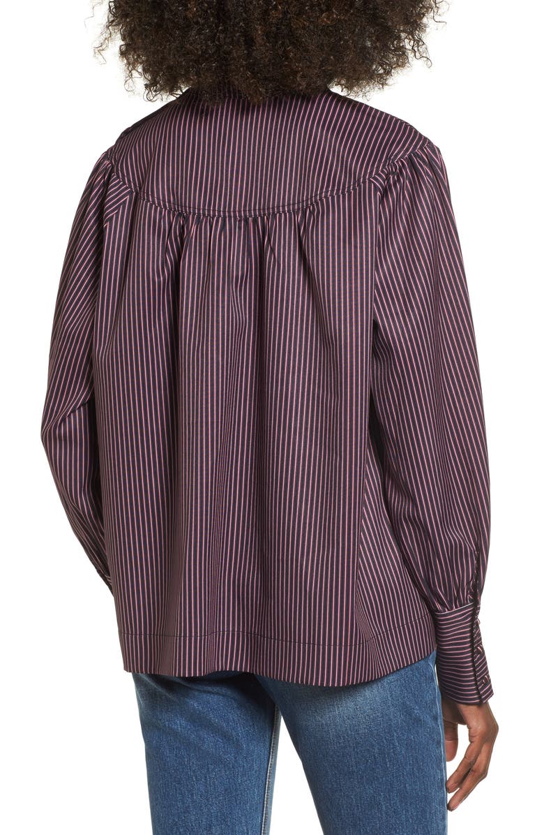 EVIDNT Shirring Stripe Top, Alternate, color, 