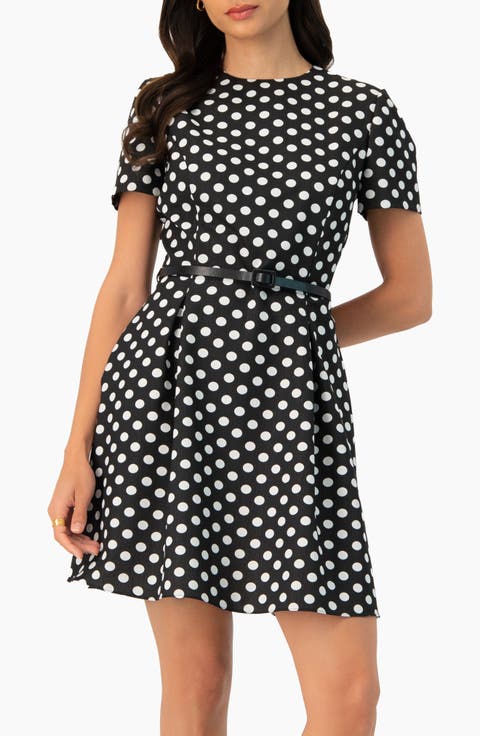 Polka Dot A-Line Short Dress
