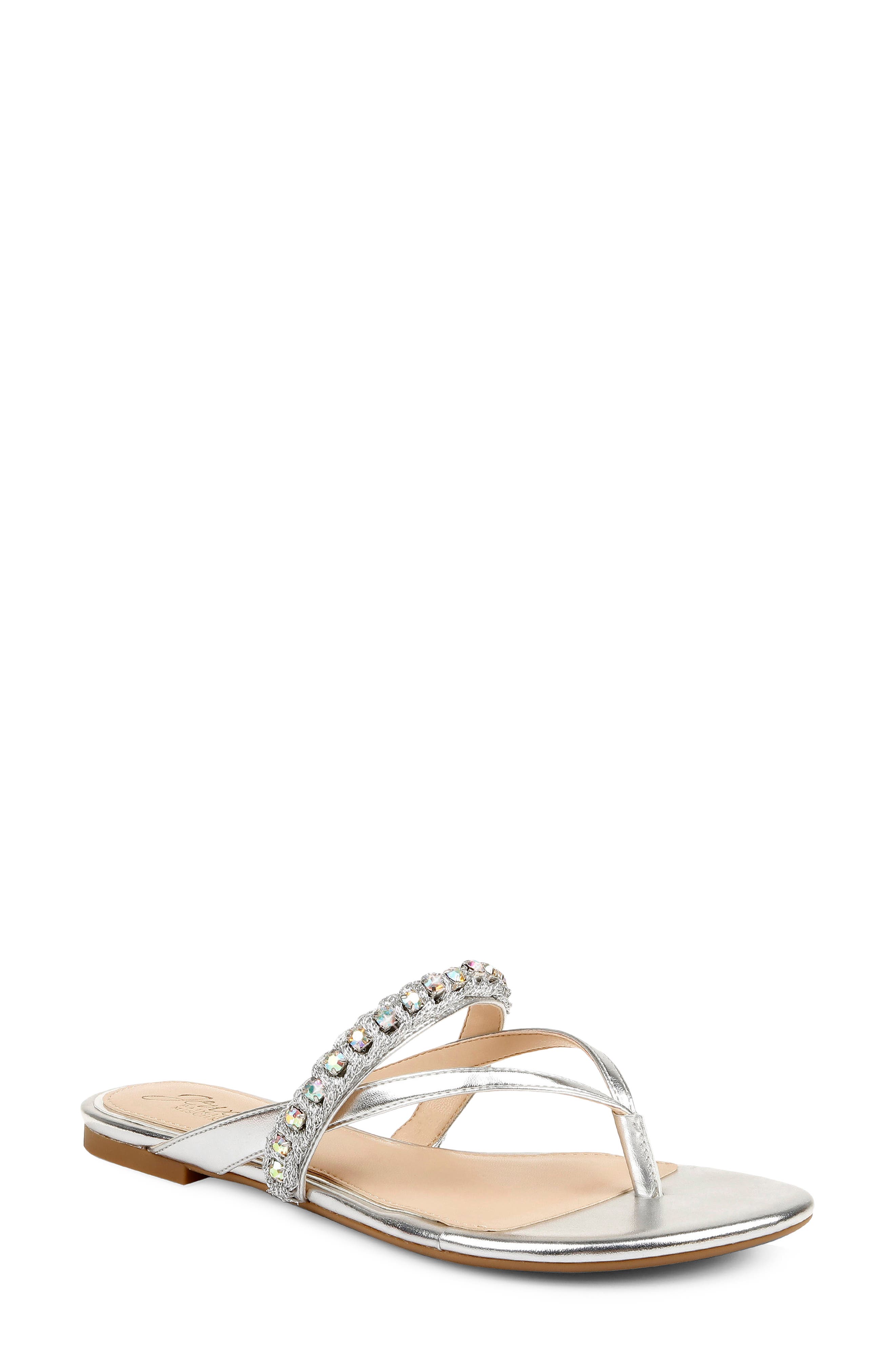 Jewel Badgley Mischka Jewel Badgley Odina Flip Flop, Main, color, 