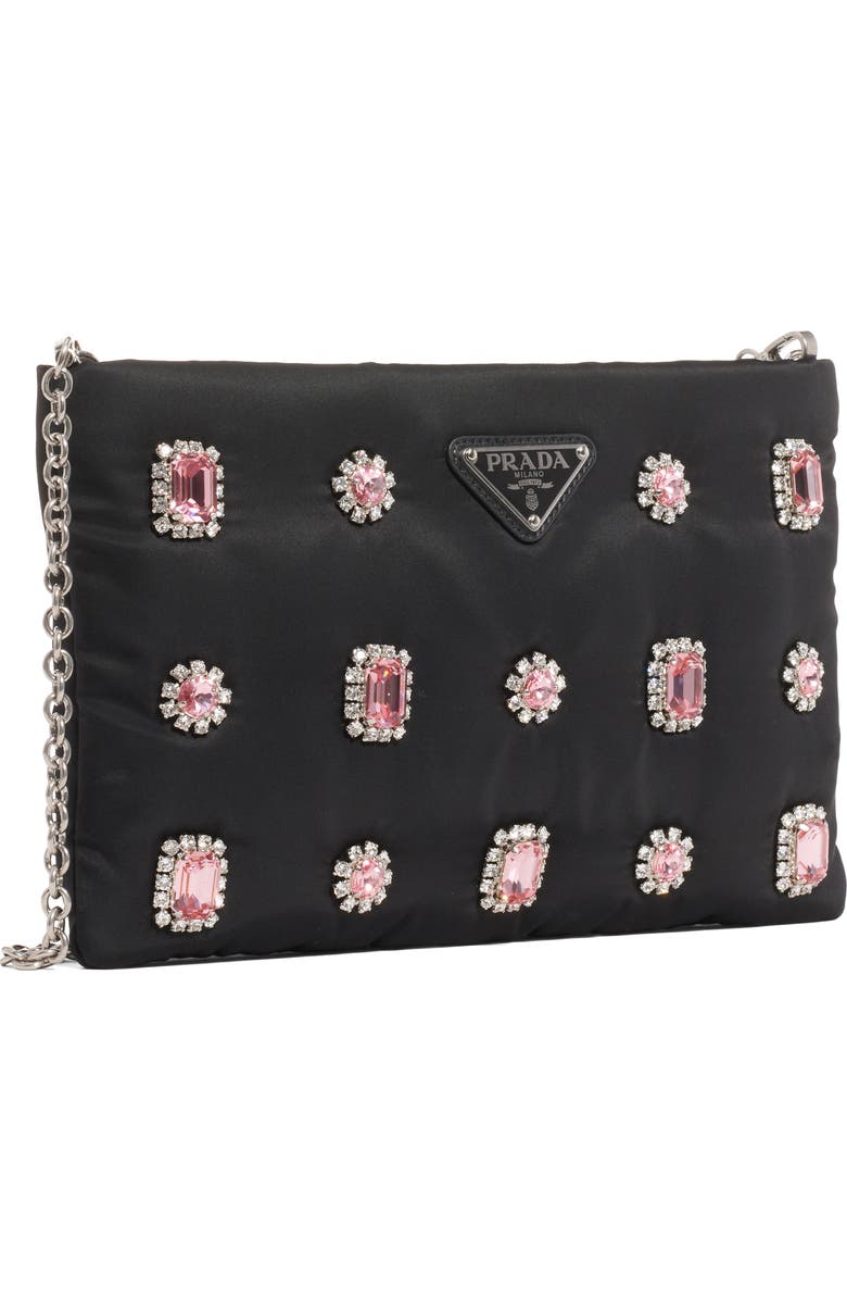 Prada Jewel Embellished Shoulder Bag, Alternate, color,