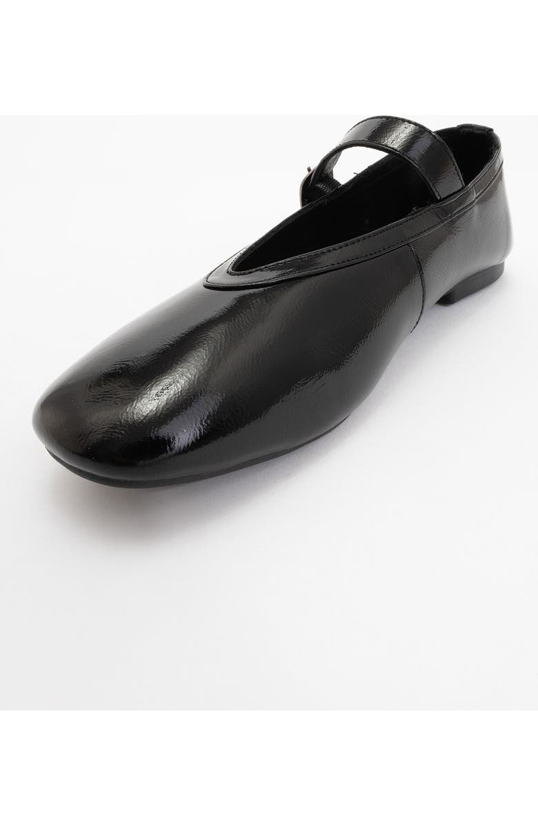Forever & Always Shoes Matilda Leather Mary Jane Flats, Alternate, color, Black Patent Leather