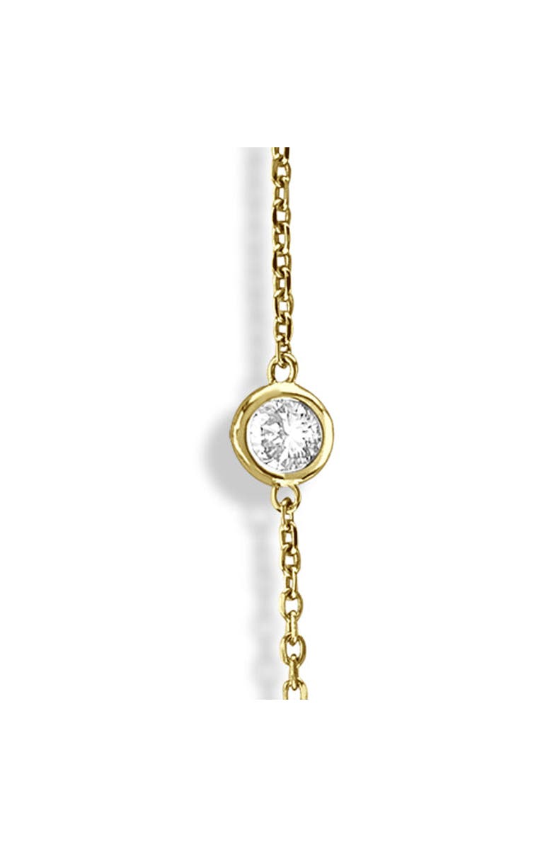ALLUREZ Natural Diamond Station Necklace Bezel-Set 14k, Alternate, color, Yellow Gold