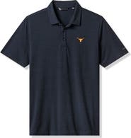 TravisMathew Men's TravisMathew Black Texas Longhorns Halftime Show Heater Tri-Blend Polo