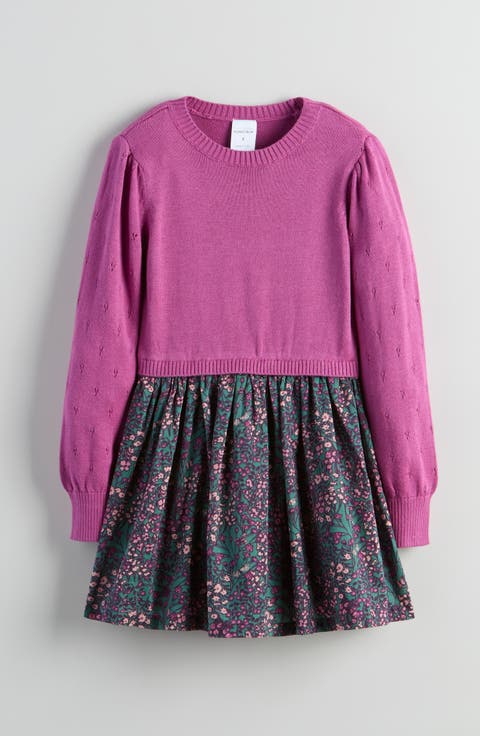 Kids' Mixed Media Dress (Toddler, Little Kid & Big Kid)