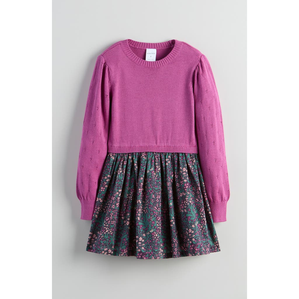 Nordstrom Kids' Mixed Media Dress In Multi