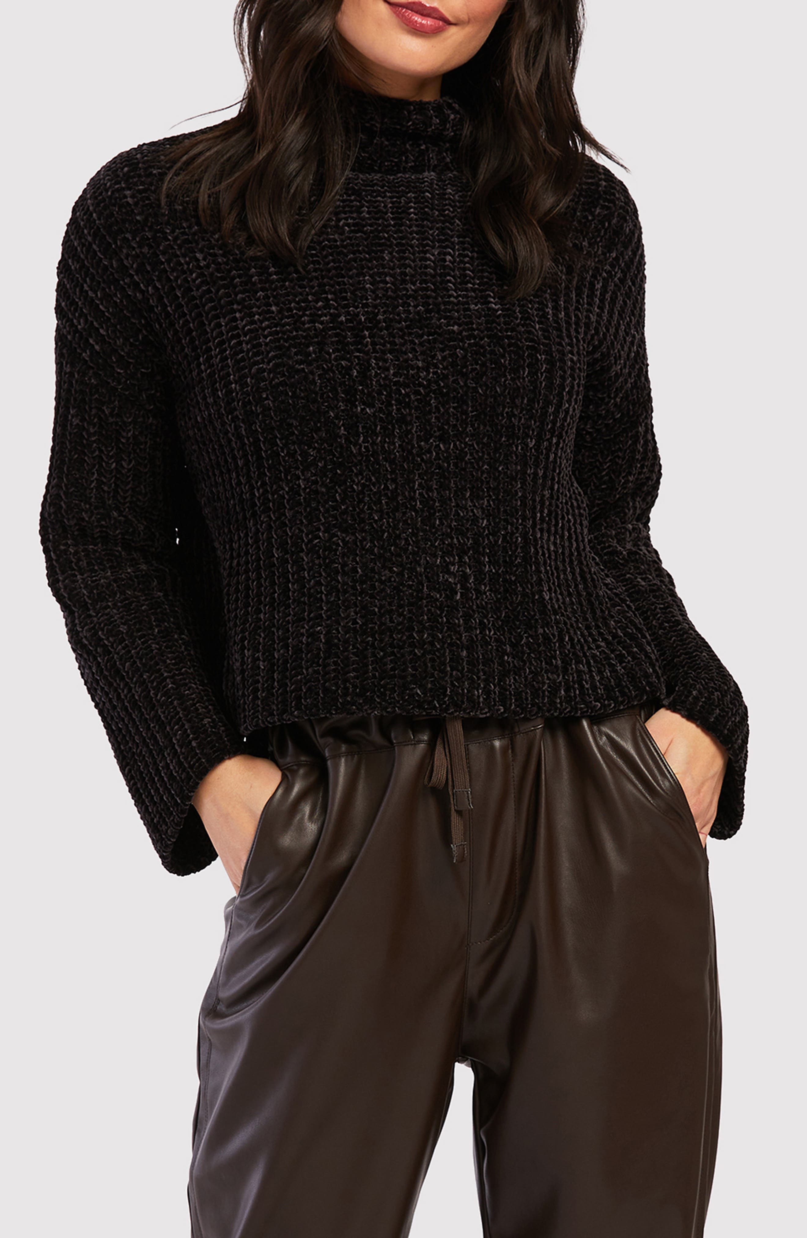 Juno Mock Neck Chenille Sweater