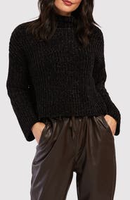 VELVET HEART Juno Mock Neck Chenille Sweater