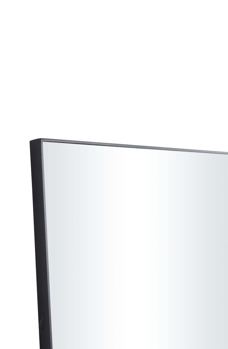 VIVIAN LUNE HOME Black Wood Rectangle Shaped Wall Mirror with Thin ...