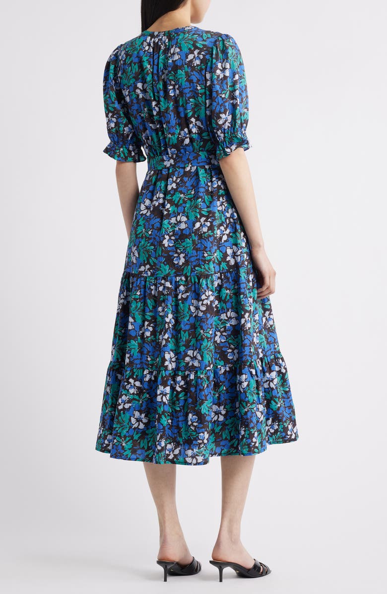 Rails Eliana Floral Tiered Midi Dress, Alternate, color, Meadowlark