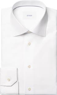 Eton Slim Fit Cotton Dobby Dress Shirt