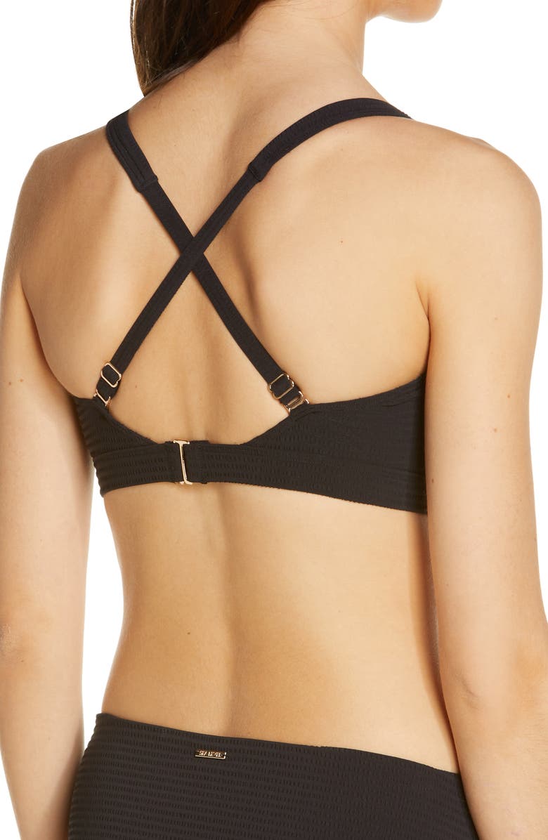 Sea Level Square Neck Bralette Bikini Top, Alternate, color,