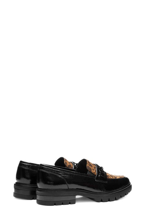 Ara Camellia Lug Sole Bit Loafer In Black