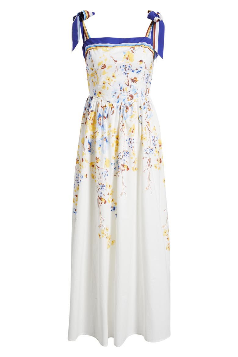 Liana Cotton Maxi Sundress, Alternate, color, WHITE/ MULTI