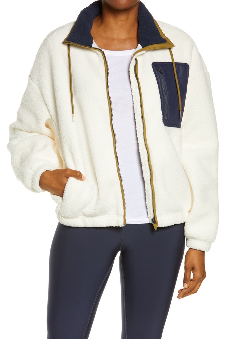 Out of the Woods Zip Jacket, Main, color, LILY WHITE MULTI