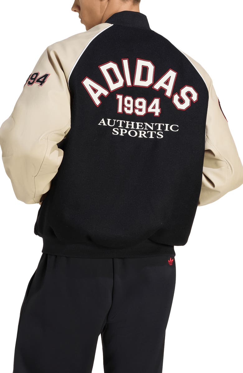 adidas SST Jacket, Alternate, color, Black/ Stone Khaki/