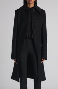 McQueen T-Bar Wool & Cashmere Cutaway Coat