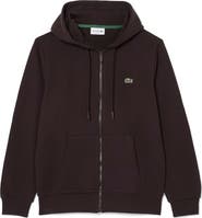 Lacoste Lightweight Cotton Fleece Zip Hoodie
