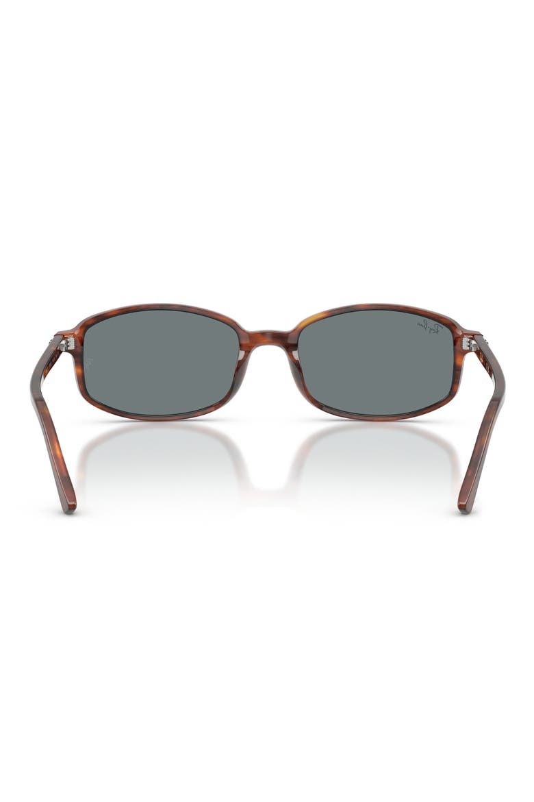 54mm Irregular Sunglasses, Alternate, color, STRIPED HAVANA / BLUE